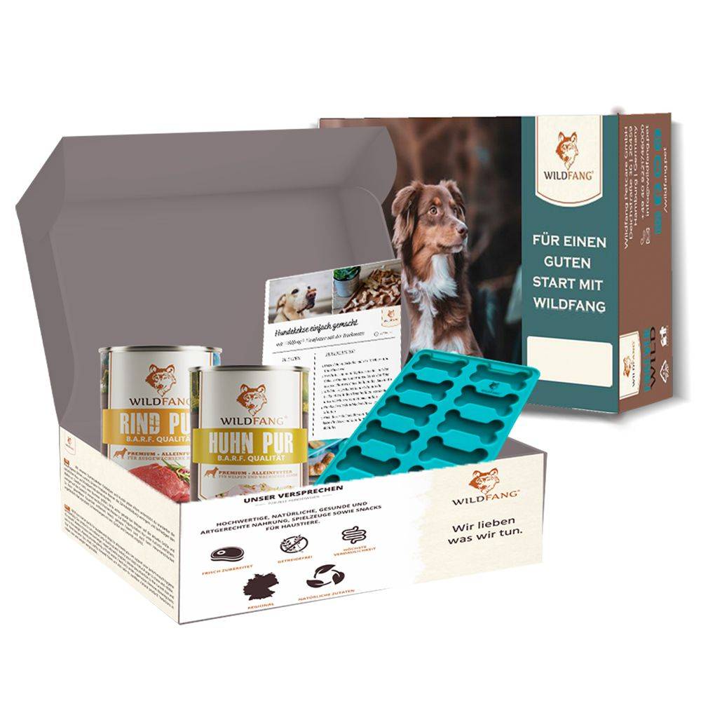 Wildfang - Wildfang - Kit de pâtisserie - avec 2 boîtes de pâtée pur bœuf - pour préparer des biscuits pour chiens - Image 1