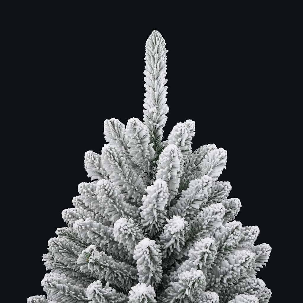 Sapin de Noël | Arbre de Noël artificiel Vert et blanc 150 cm PVC et métal Maison Chic - Image 8