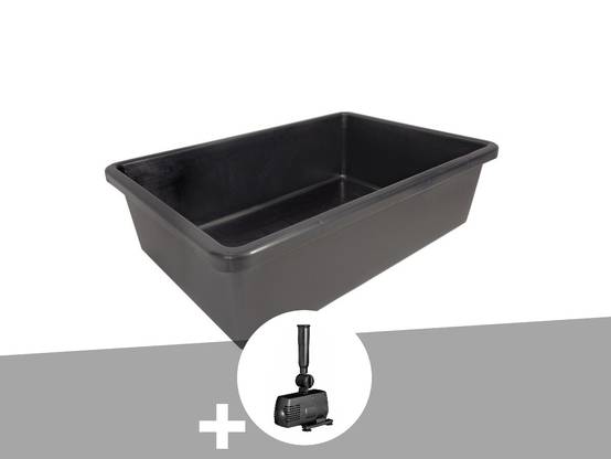 Ubbink - Bassin préformé Victoria Quadro rectangulaire 0,75 m? 225 L + pompe filtration - Ubbink