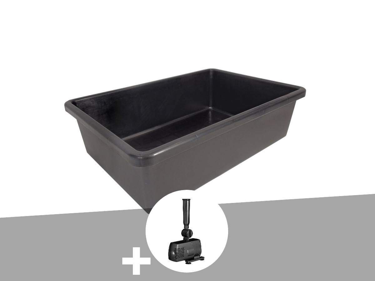 Ubbink - Bassin préformé Victoria Quadro rectangulaire 0,75 m? 225 L + pompe filtration - Ubbink