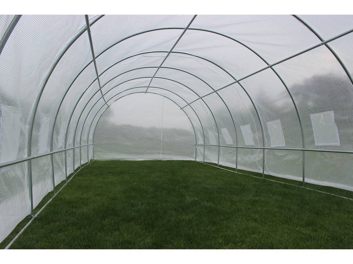 Serre Tunnel De Jardin Avec Porte "mimosa" - 180 G/m² - 24 M² - 8 X 3 X 2 M -habitat Et Jardin - Image 2