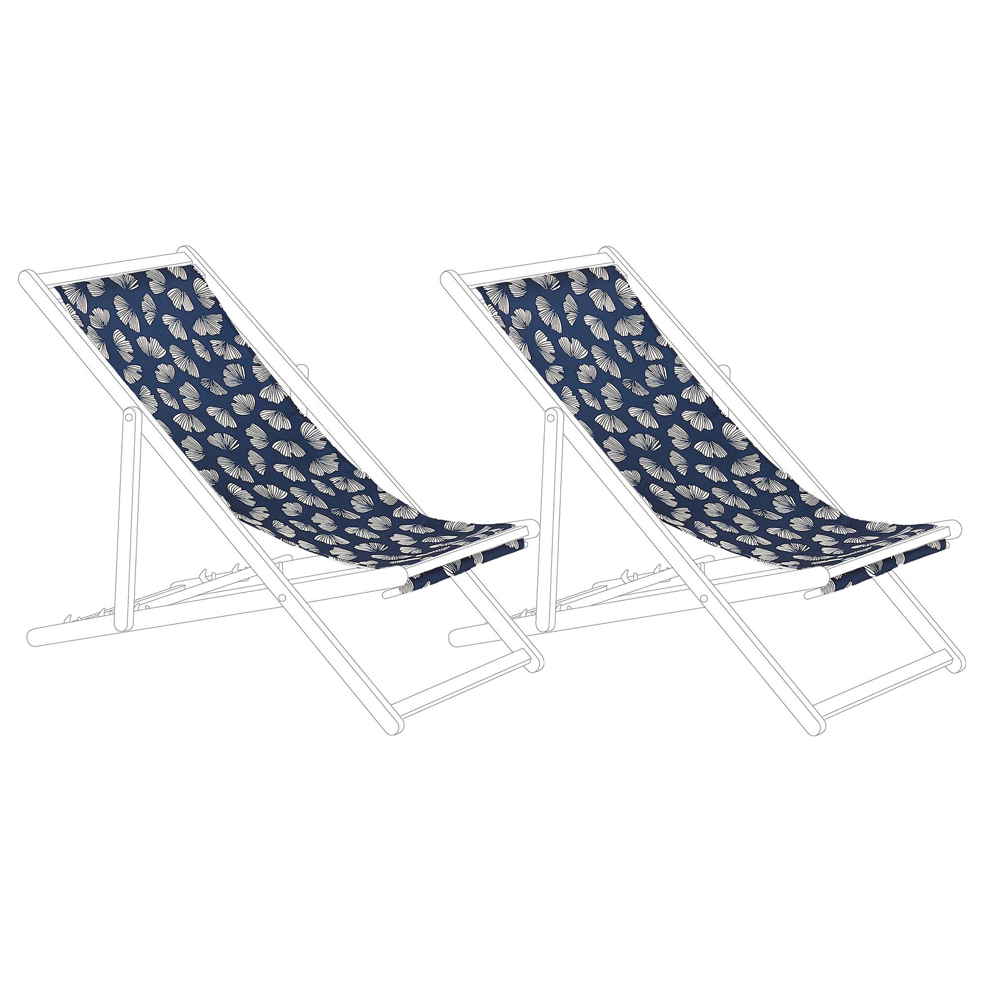 Beliani - Toile pour transat et chilienne Polyester Bleu marine ANZIO/AVELLINO - Beliani - Image 2