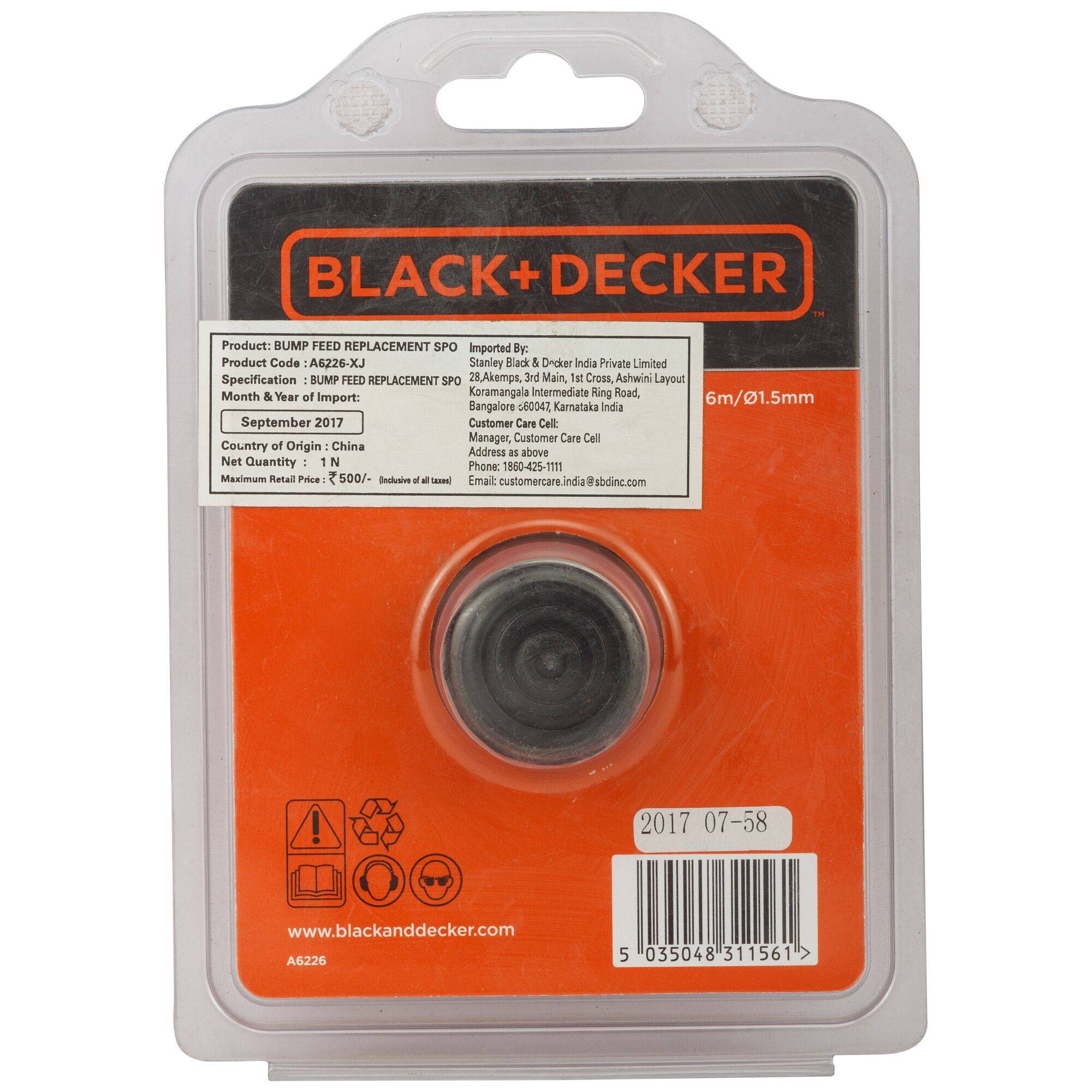 BLACK+DECKER Bobine 6 mètres de fil - Diamètre 1,5 mm - Frappe au sol A6226-XJ - Image 4