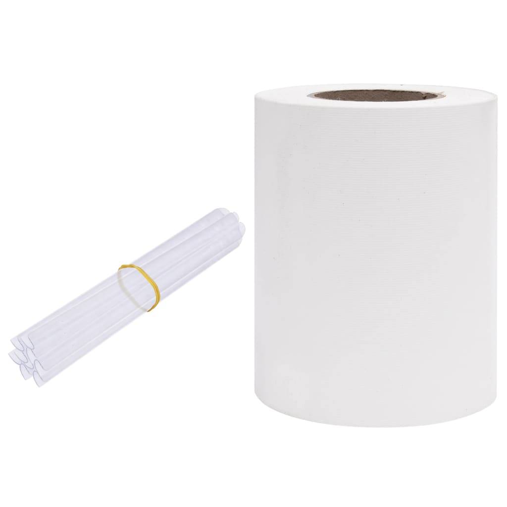 Rouleau Brise-vue PVC Clôture Jardin Occultant Durable Blanc 35m - ComfortXL Outdoor Living - Image 2