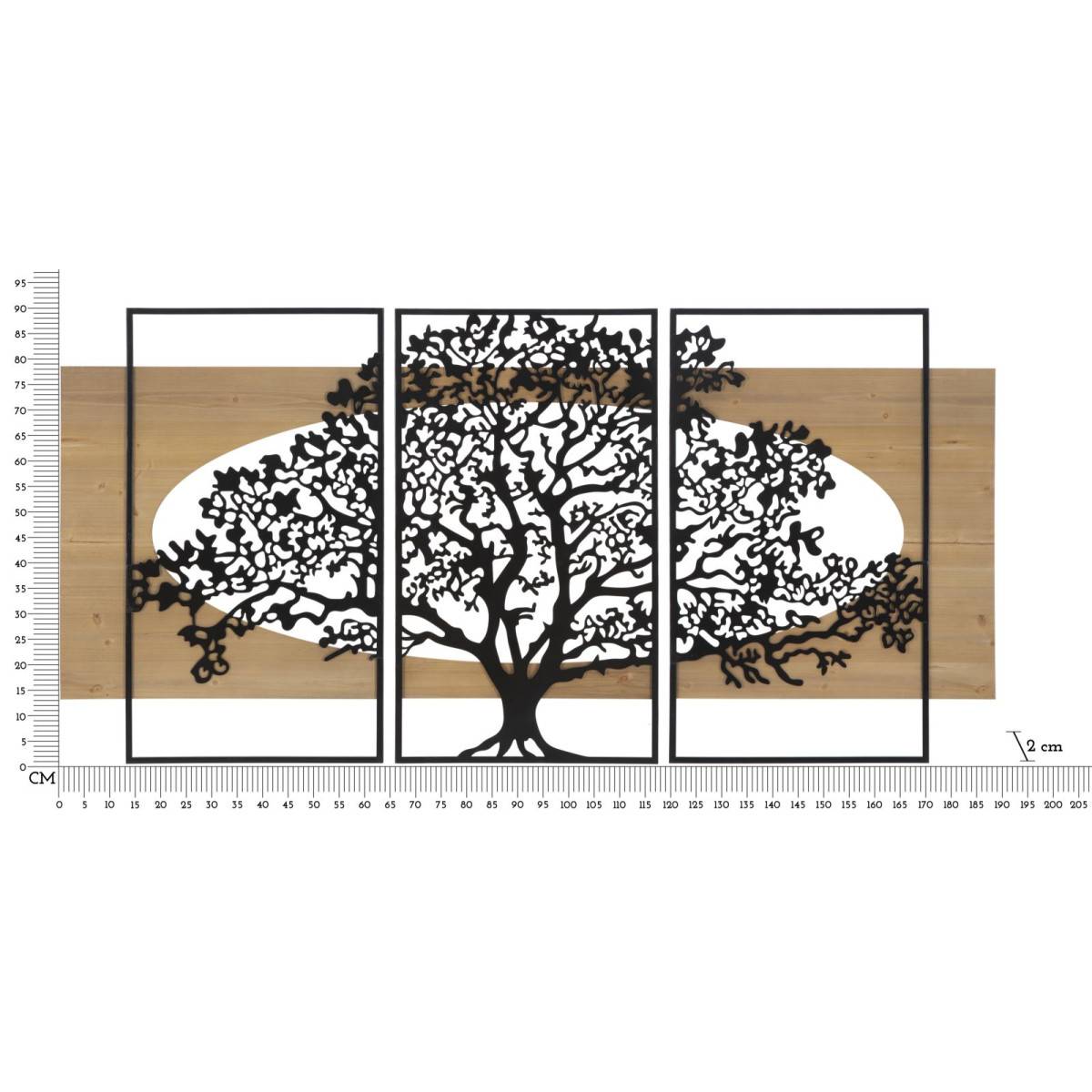 Paris Prix - Déco Murale Encadrée "Arbre" 176cm Naturel & Noir - Image 6