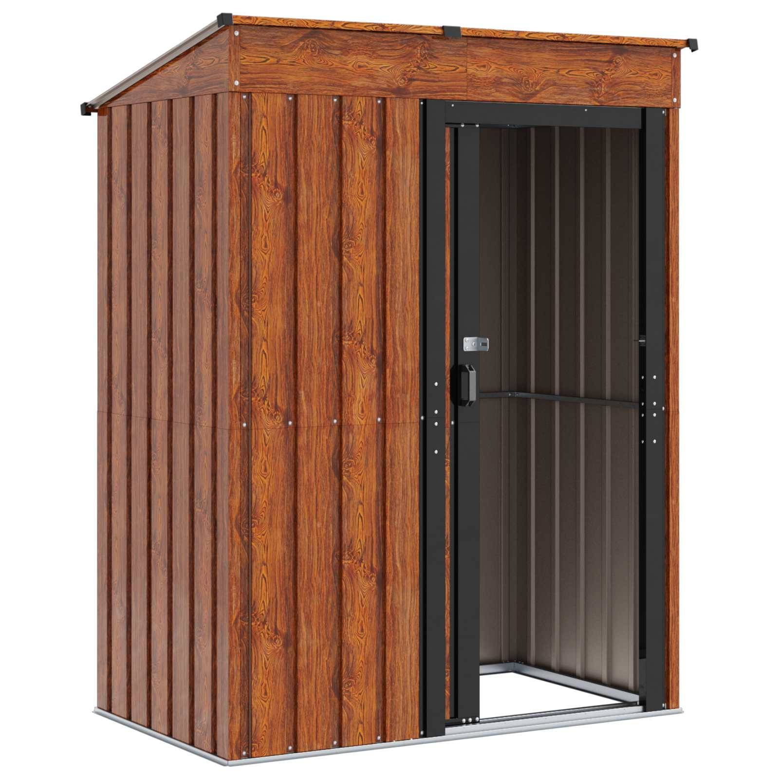 Vidaxl - Cabanons de jardin Marron 137 x 81 x 180 cm Mét?? vidaXL 42011292 - Image 6