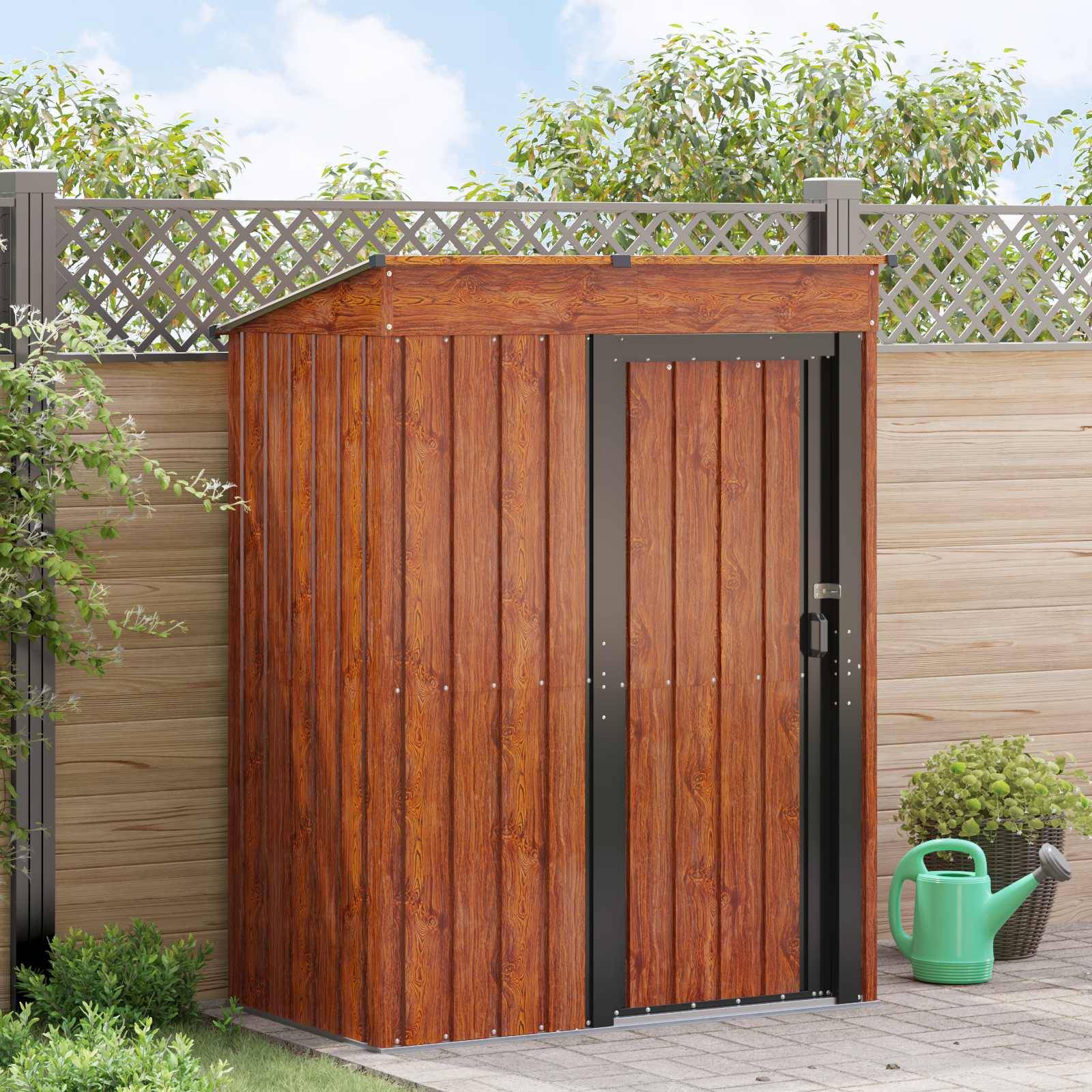 Vidaxl - Cabanons de jardin Marron 137 x 81 x 180 cm Mét?? vidaXL 42011292 - Image 1