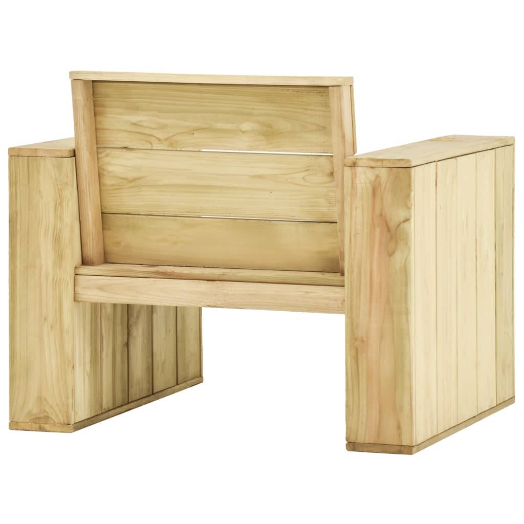 Helloshop26 - Salon de jardin meuble d'extérieur ensemble de mobilier 4 pièces bois de pin imprégné - Image 8