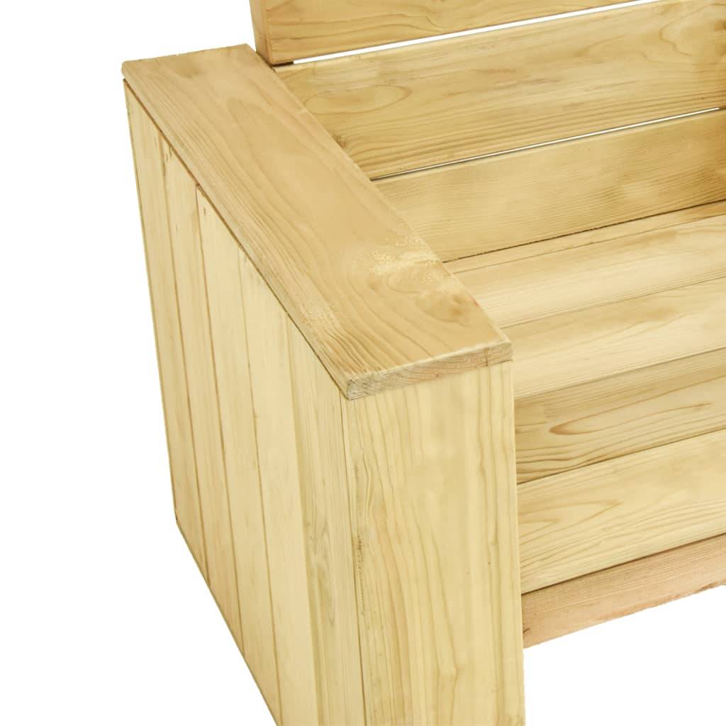 Helloshop26 - Salon de jardin meuble d'extérieur ensemble de mobilier 4 pièces bois de pin imprégné - Image 9