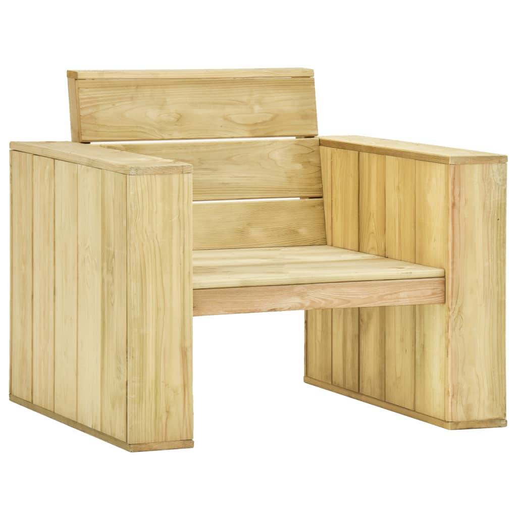Helloshop26 - Salon de jardin meuble d'extérieur ensemble de mobilier 4 pièces bois de pin imprégné - Image 6
