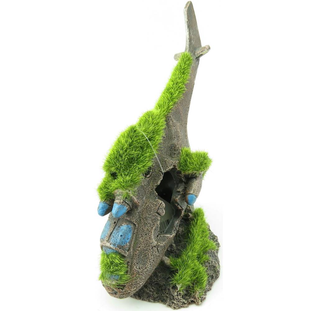 Flamingo - Décoration aquarium. Kozma helicoptere. taille  17 x 7 x 13 cm. - Image 5