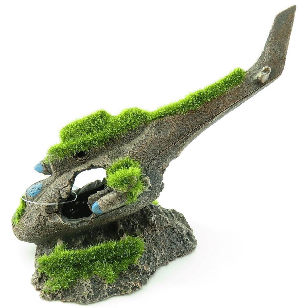 Flamingo - Décoration aquarium. Kozma helicoptere. taille  17 x 7 x 13 cm. - Image 4