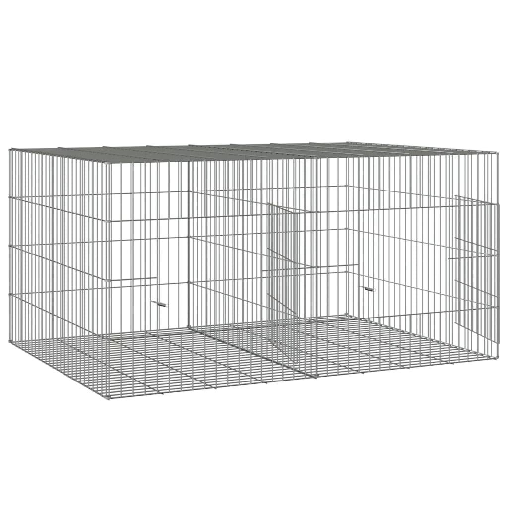Vidaxl - Cage à lapin 2 panneaux 110x79x54 cm Fer galvanisé vidaXL 171568 - Image 5