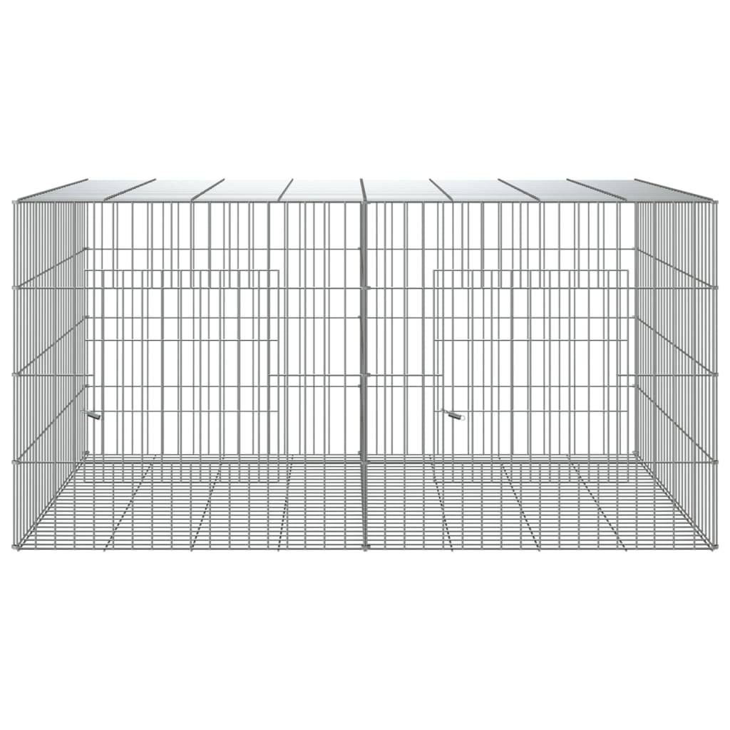 Vidaxl - Cage à lapin 2 panneaux 110x79x54 cm Fer galvanisé vidaXL 171568 - Image 7