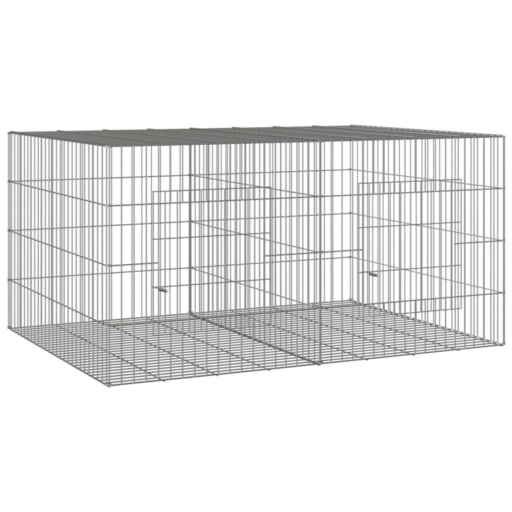Vidaxl - Cage à lapin 2 panneaux 110x79x54 cm Fer galvanisé vidaXL 171568 - Image 2
