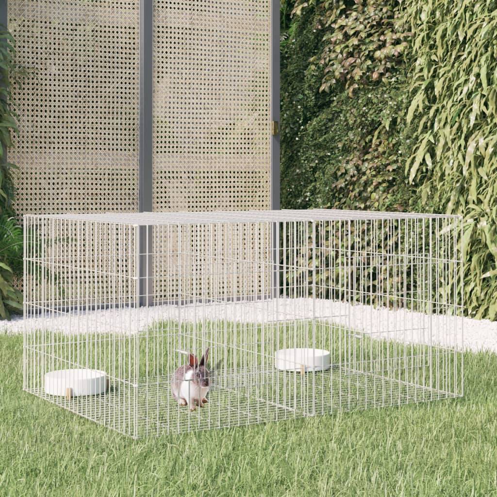 Vidaxl - Cage à lapin 2 panneaux 110x79x54 cm Fer galvanisé vidaXL 171568 - Image 1