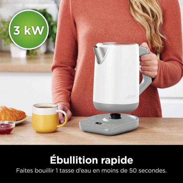 Bouilloire Electrique  NINJA - 1,7L - Affichage LED - Contrôle de la température Blanche - Image 4