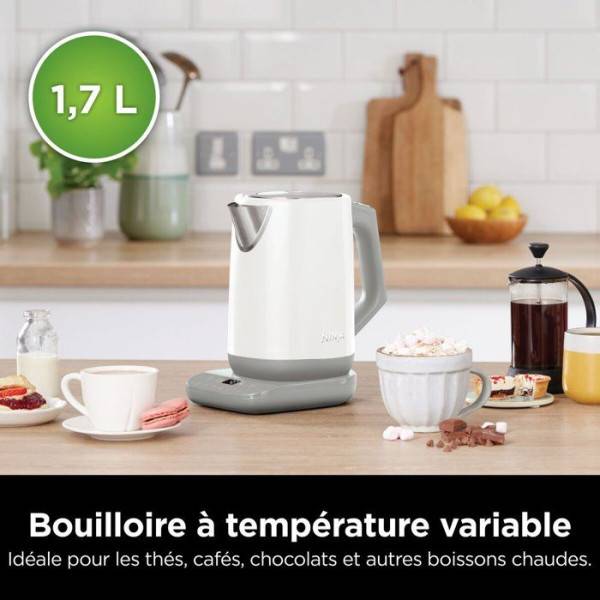 Bouilloire Electrique  NINJA - 1,7L - Affichage LED - Contrôle de la température Blanche - Image 3