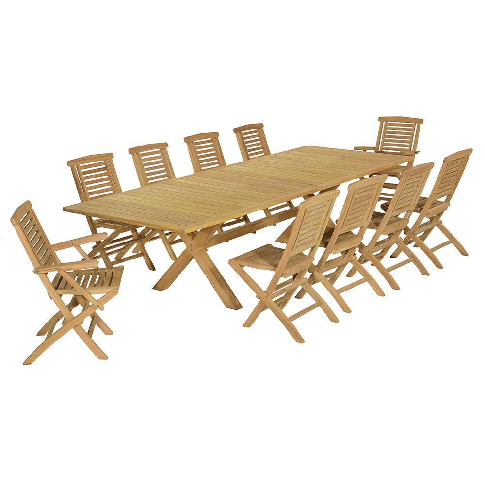 Teck'Attitude - Salon de jardin teck massif Alexandrie, 10 places - TECK'Attitude - Image 1
