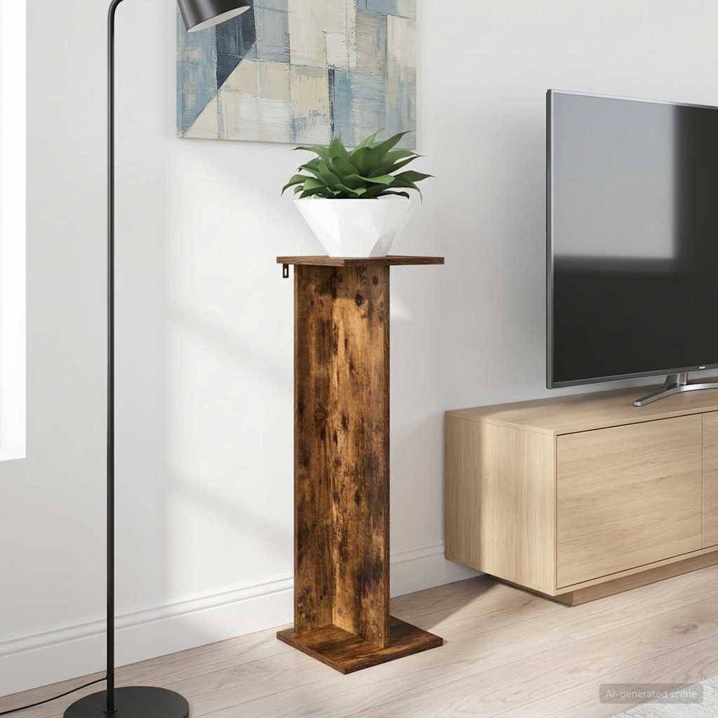 Vidaxl - Support de Plante Chêne Fumé 25 x 25,5 x 80,5 cm vidaXL 899650 - Image 1