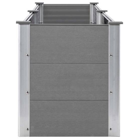 Carré potager composite WPC gris 250x50x54cm pour jardin moderne – ComfortXL Outdoor Living - Image 5