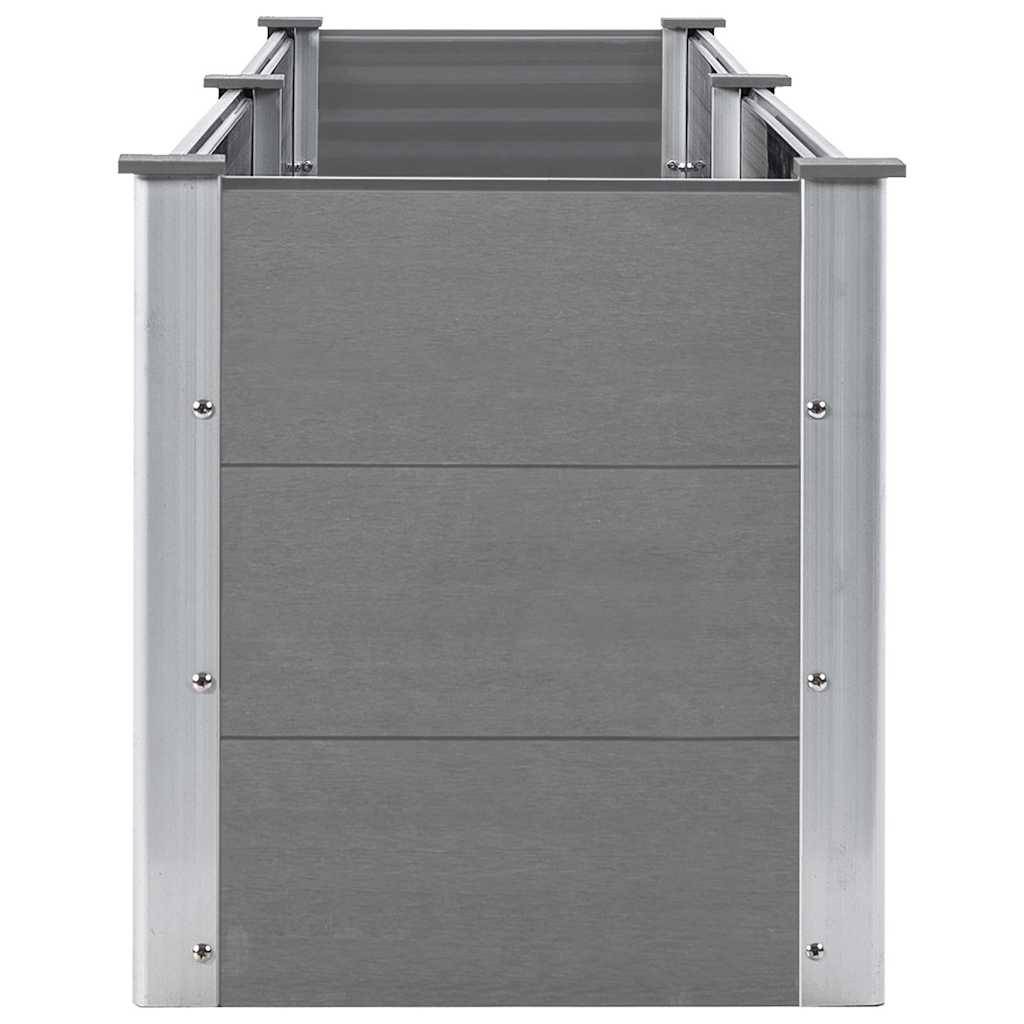 Carré potager composite WPC gris 250x50x54cm pour jardin moderne – ComfortXL Outdoor Living - Image 5