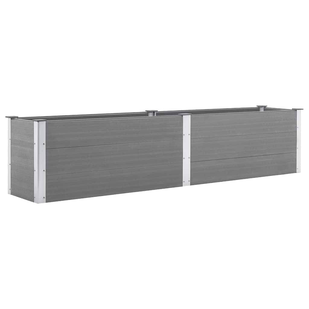 Carré potager composite WPC gris 250x50x54cm pour jardin moderne – ComfortXL Outdoor Living - Image 2