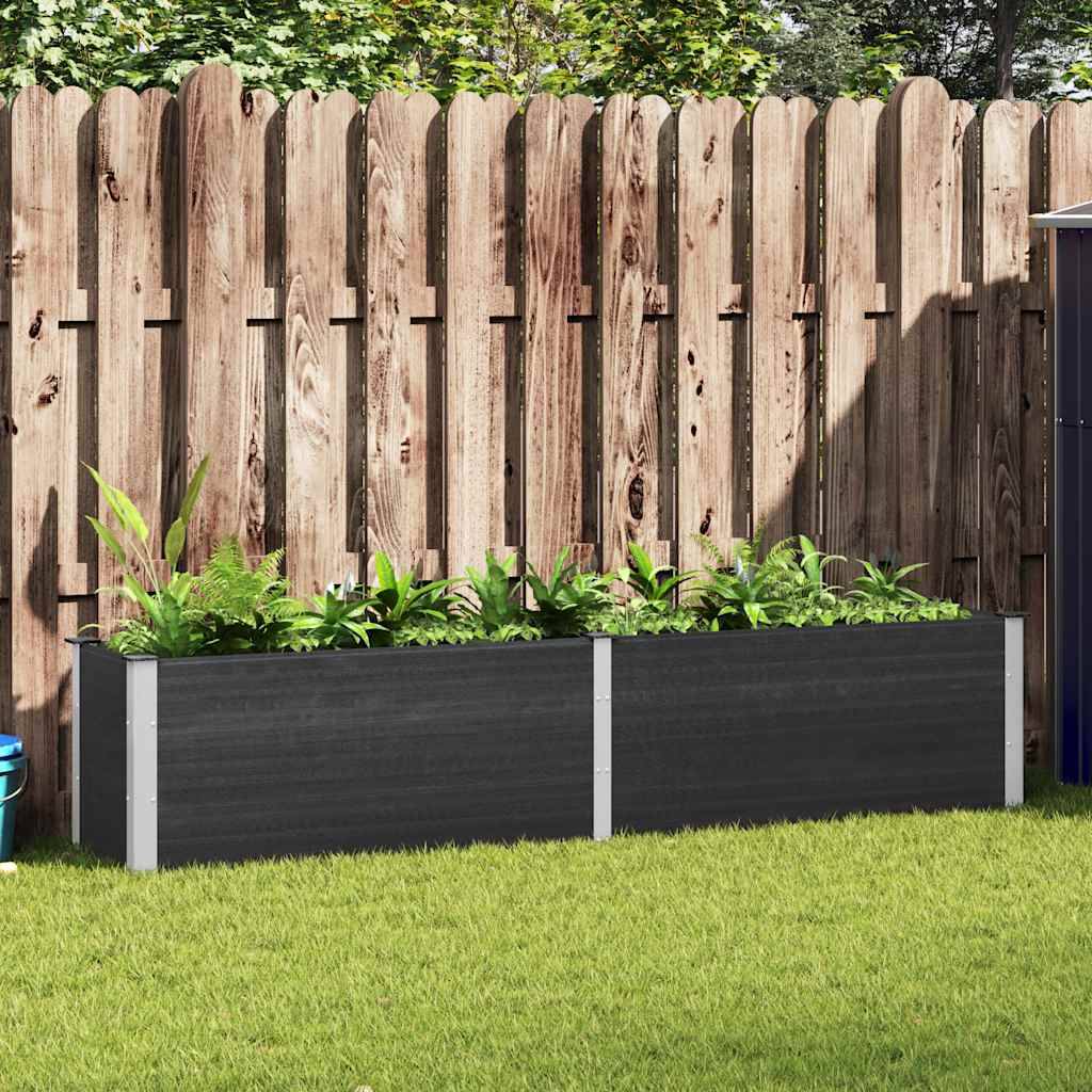 Carré potager composite WPC gris 250x50x54cm pour jardin moderne – ComfortXL Outdoor Living - Image 1