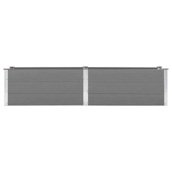 Carré potager composite WPC gris 250x50x54cm pour jardin moderne – ComfortXL Outdoor Living - Image 4