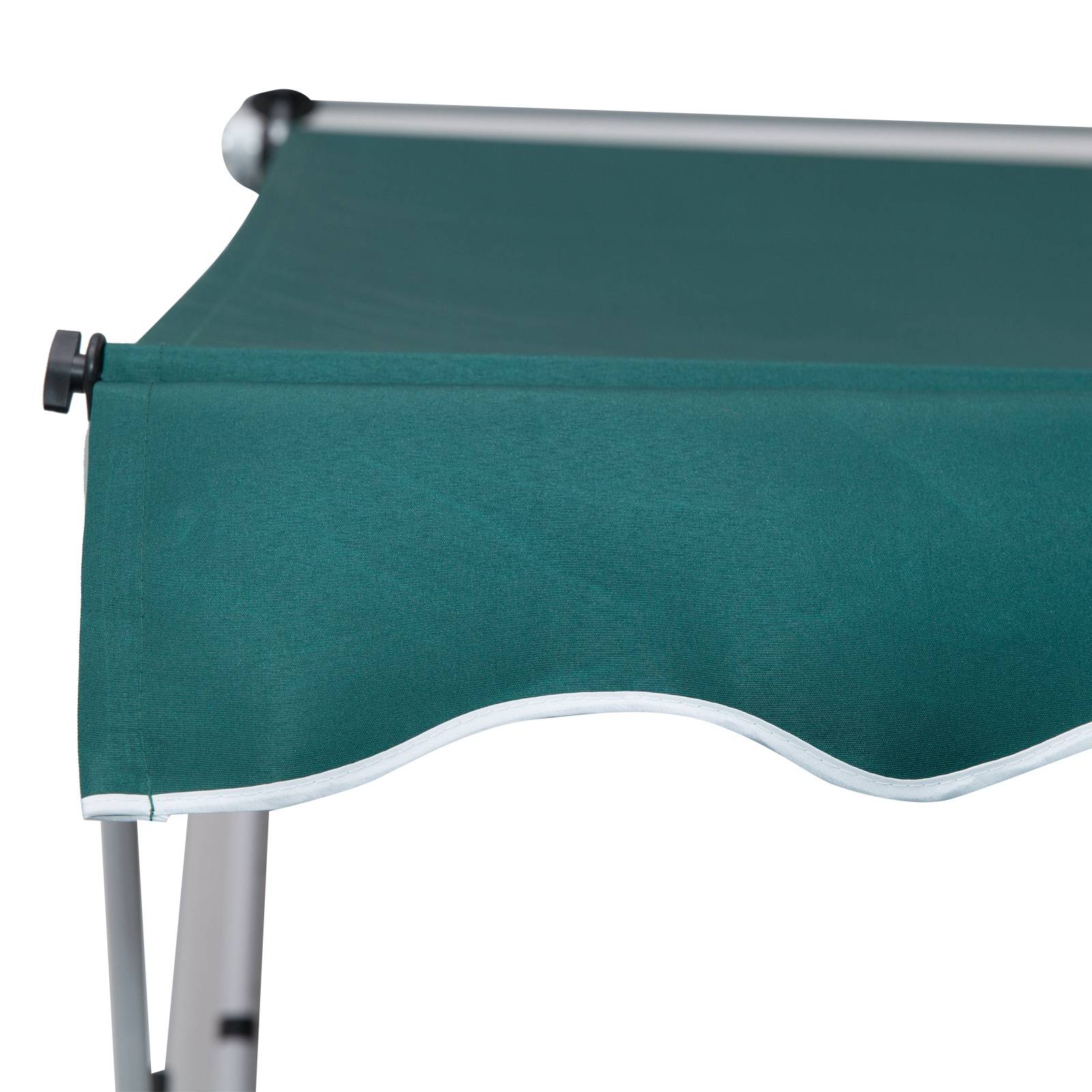 Store banne rétractable manuelle 200 x 150 x 170-280 cm pour balcon et terrasse, hauteur réglable et manivelle, vert - Image 10
