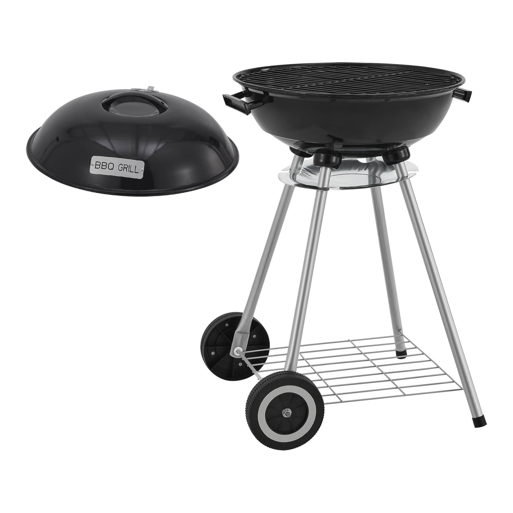 Casa.Pro - Chariot de barbecue rond Apricena 80 x 49 x 47 cm noir casa.pro - Image 6