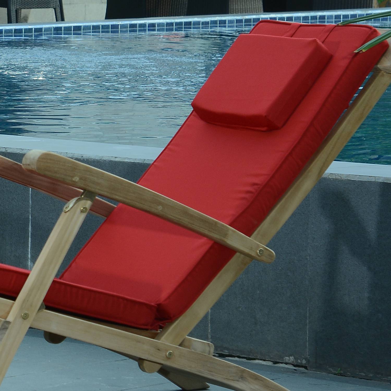 Matelas Rouge pour Chaise longue - TECK'Attitude - Image 5