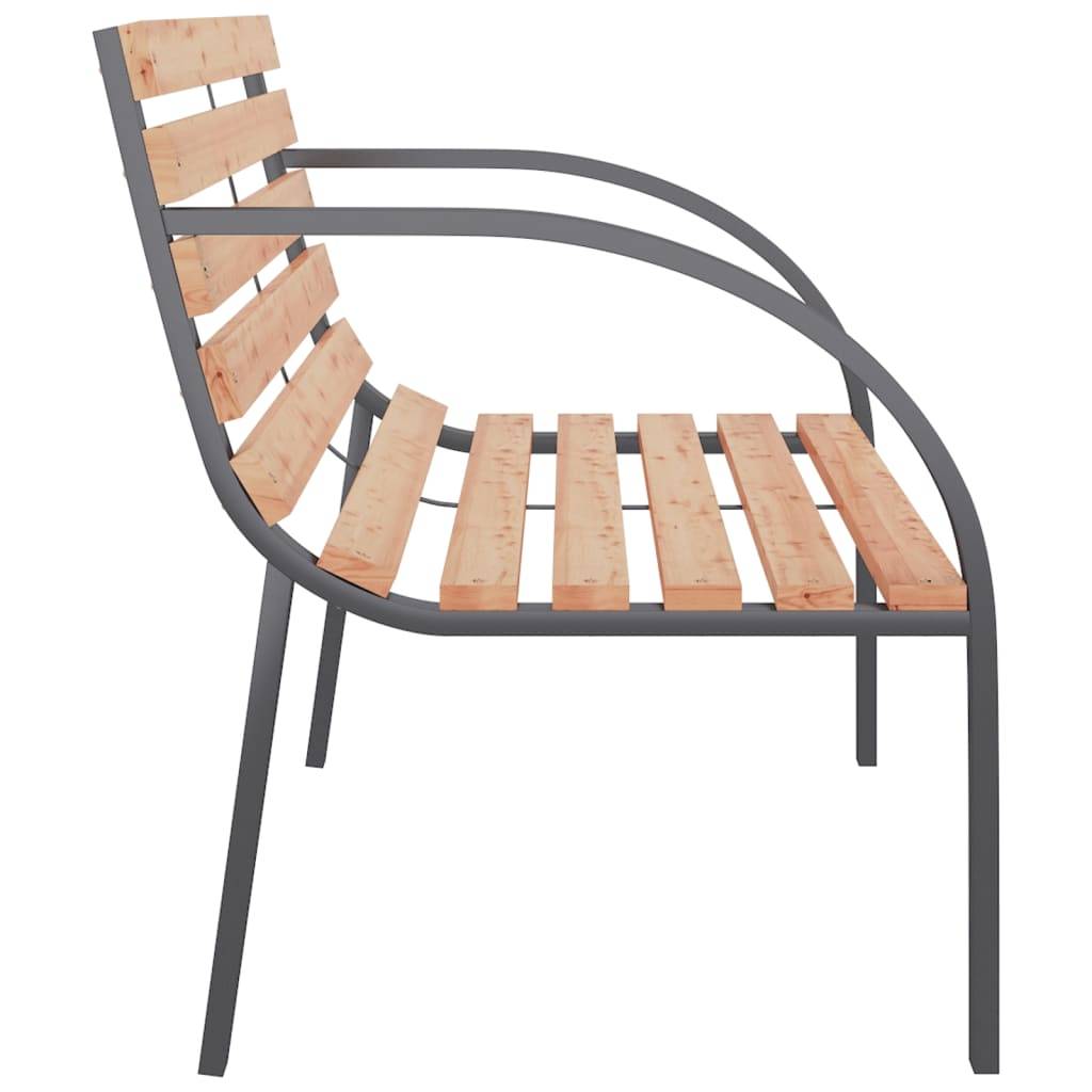 Maison Chic - Banc de jardin - Banc d'extérieur - Banquette 120 cm Bois et fer - Image 4