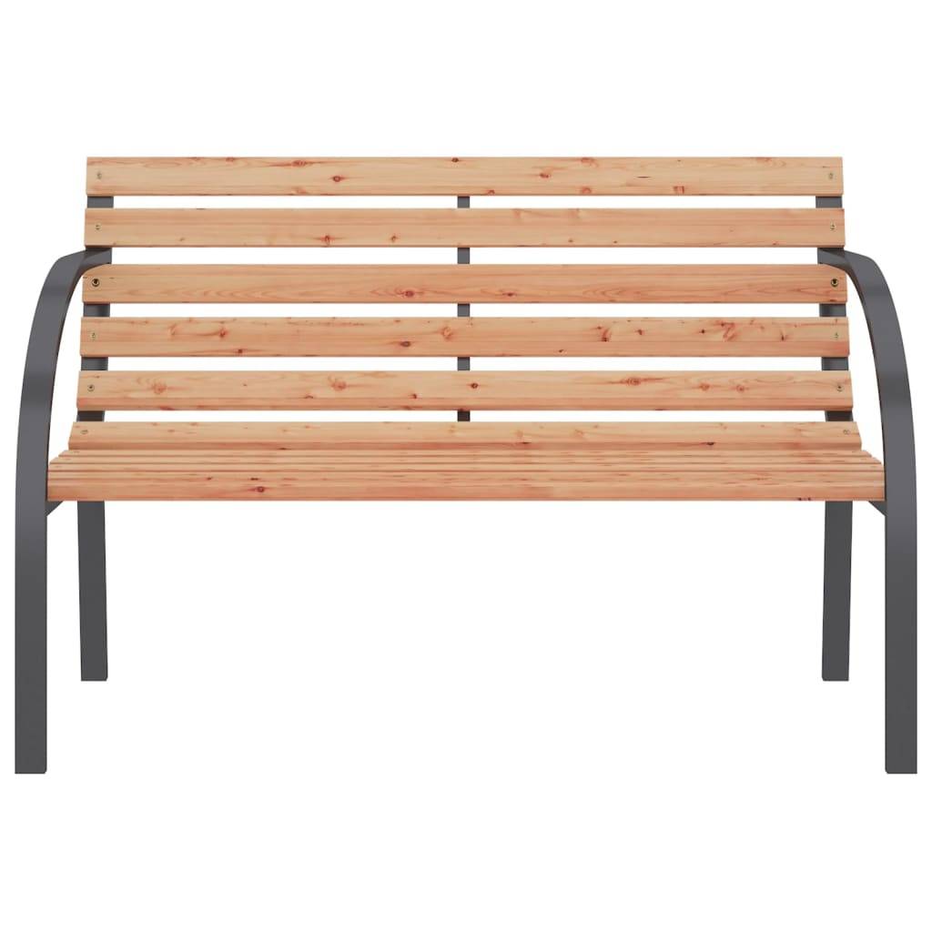 Maison Chic - Banc de jardin - Banc d'extérieur - Banquette 120 cm Bois et fer - Image 3