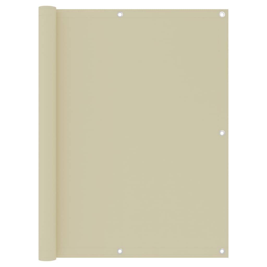 Helloshop26 - Écran de balcon brise pare vue protection confidentialité 120 x 300 cm tissu oxford crème - Image 1