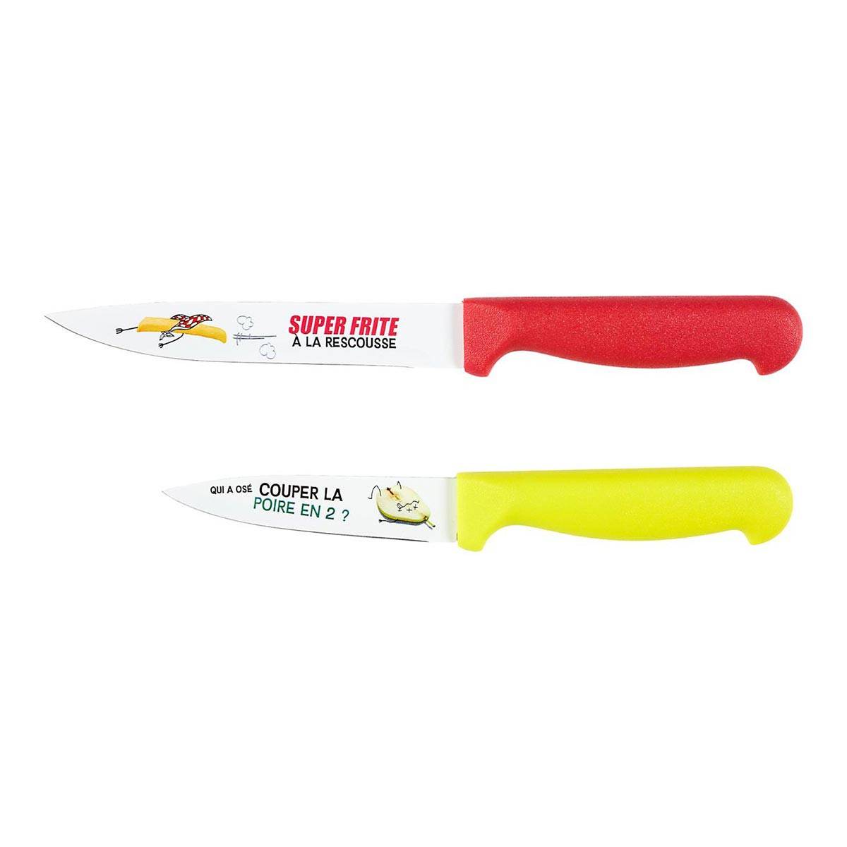 Cook Concept - Lot de 2 Couteaux d'Office "Ludique" 23cm Multicolore - Image 1