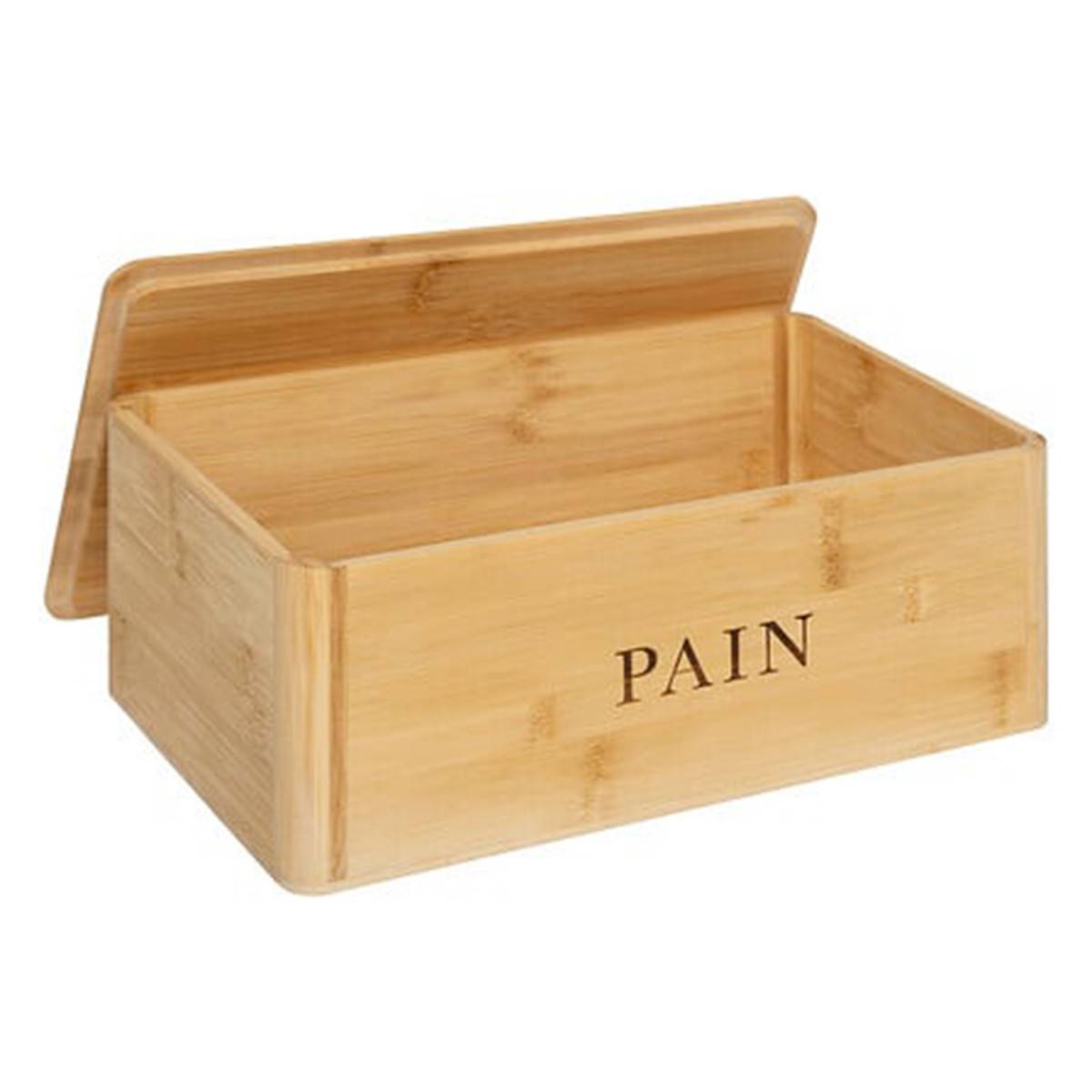 Boîte à Pain en Bambou "Inscription" 33cm Naturel - Image 2
