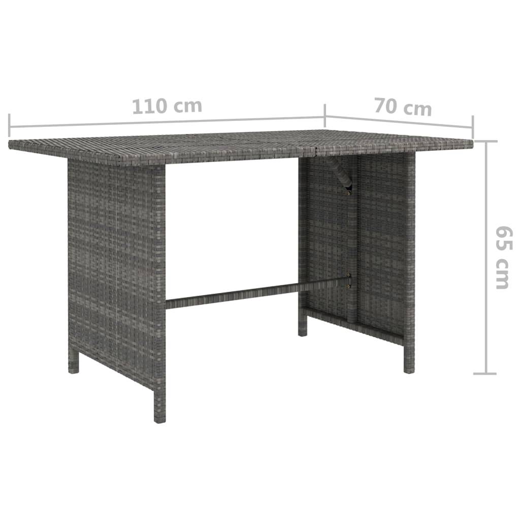 Helloshop26 - Salon de jardin meuble d'extérieur ensemble de mobilier 10 pièces avec coussins résine tressée gris - Image 8