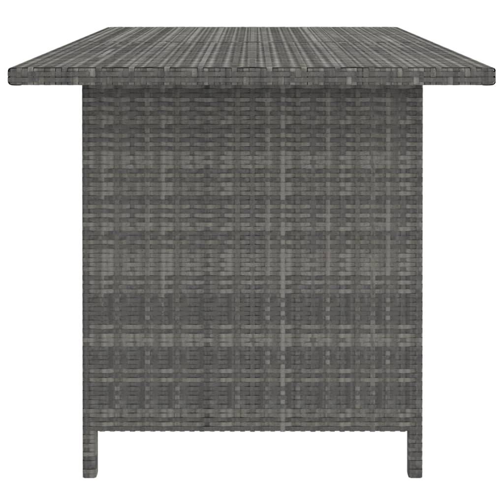 Helloshop26 - Salon de jardin meuble d'extérieur ensemble de mobilier 10 pièces avec coussins résine tressée gris - Image 4