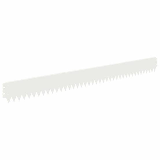 Bordurette pelouse acier jardin chemins séparation élégante 103x10cm blanc - ComfortXL Outdoor Living - Image 2