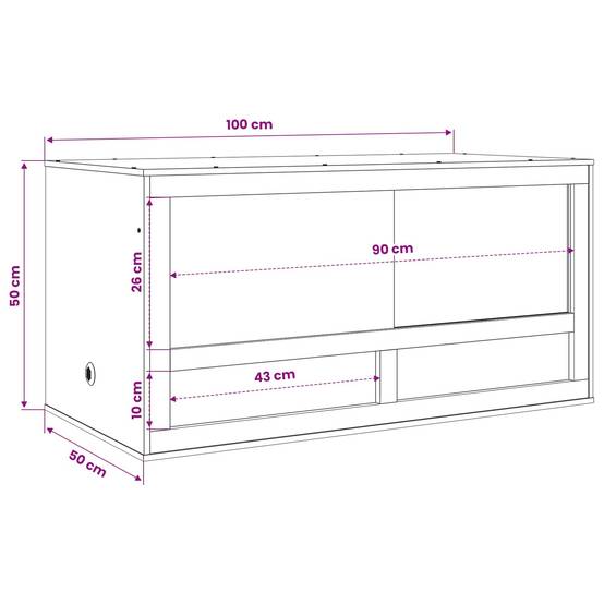 Vidaxl - Terrarium Marron 100 x 50 x 50 cm OSB vidaXL 876723 - Image 3