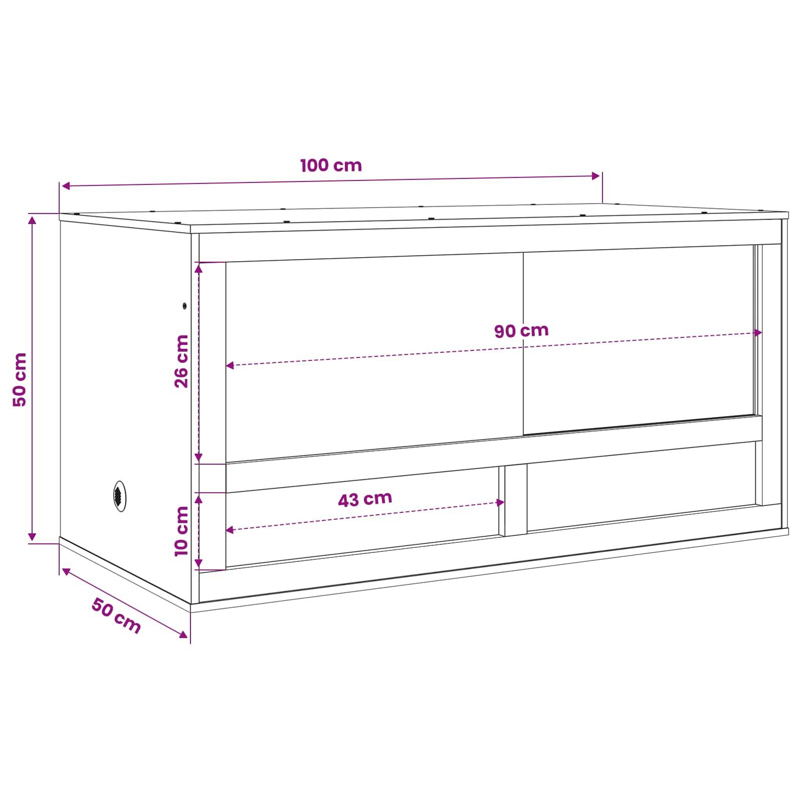 Vidaxl - Terrarium Marron 100 x 50 x 50 cm OSB vidaXL 876723 - Image 3