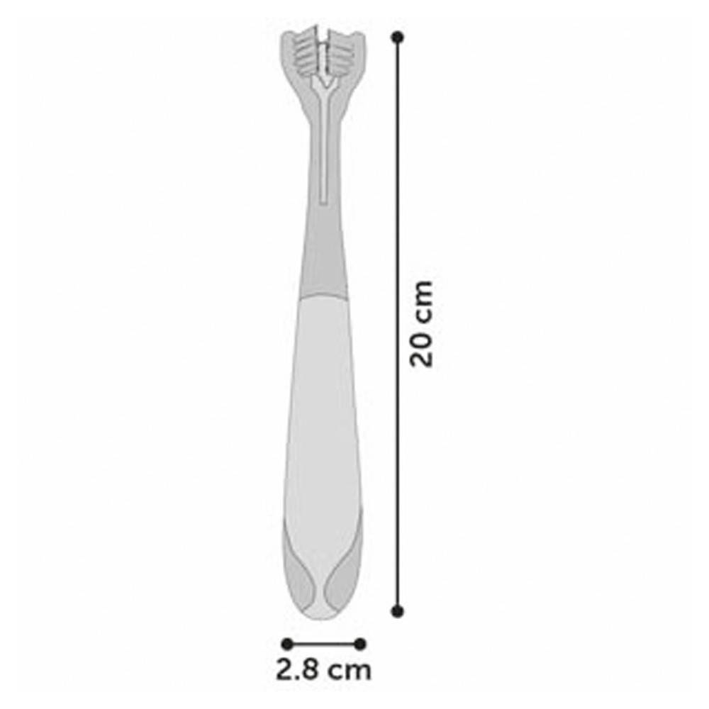 Brosse à dents kerber soft grip noir rouge 20 cm pour chien - Image 3