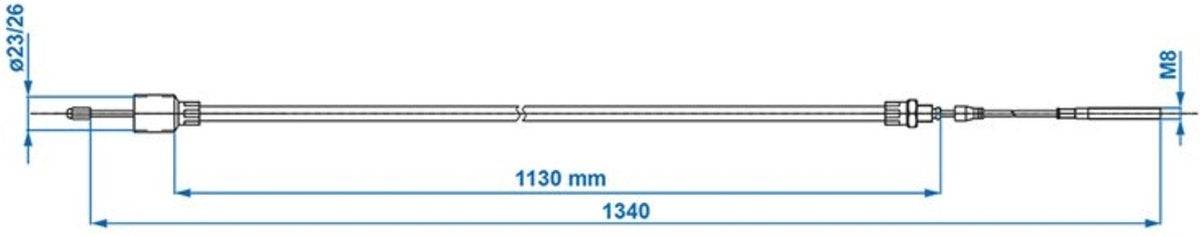 Entrepotbrico - Câble de frein Pro Plus 1130/1340 mm - Douille Ø 26 mm - Convient pour AL-KO avant 1997 - Image 4