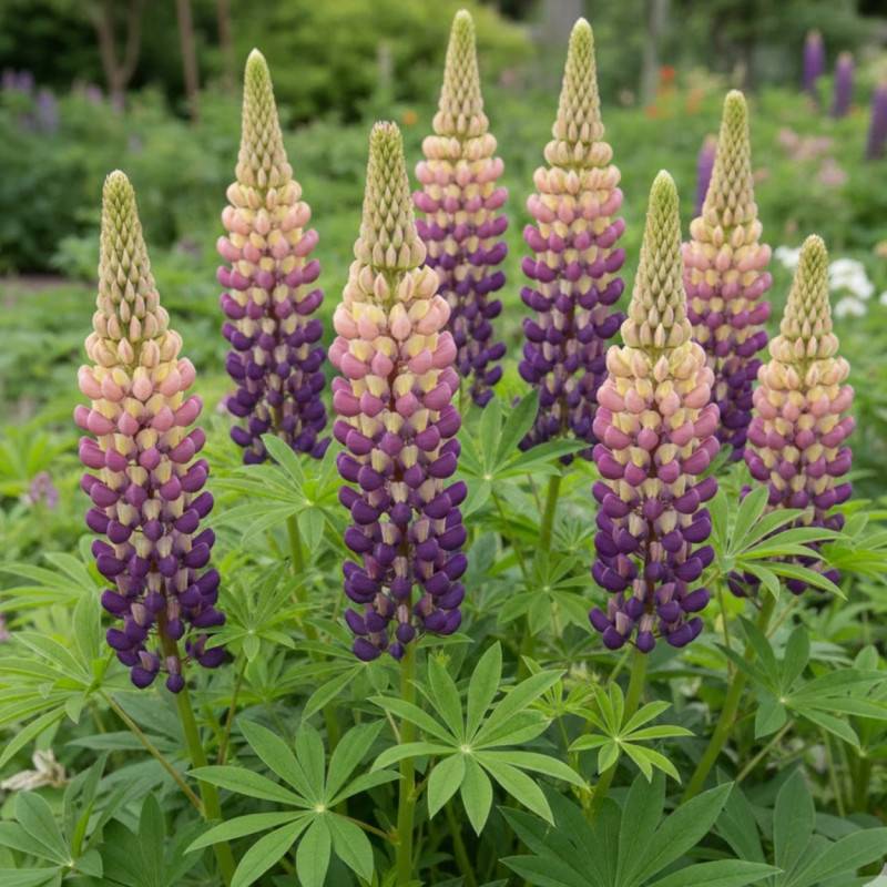 Lupin Manhattan Lights® à fleurs Jaune/Violette - feuillage Caduc - Godet - 5/20 cm - Image 1