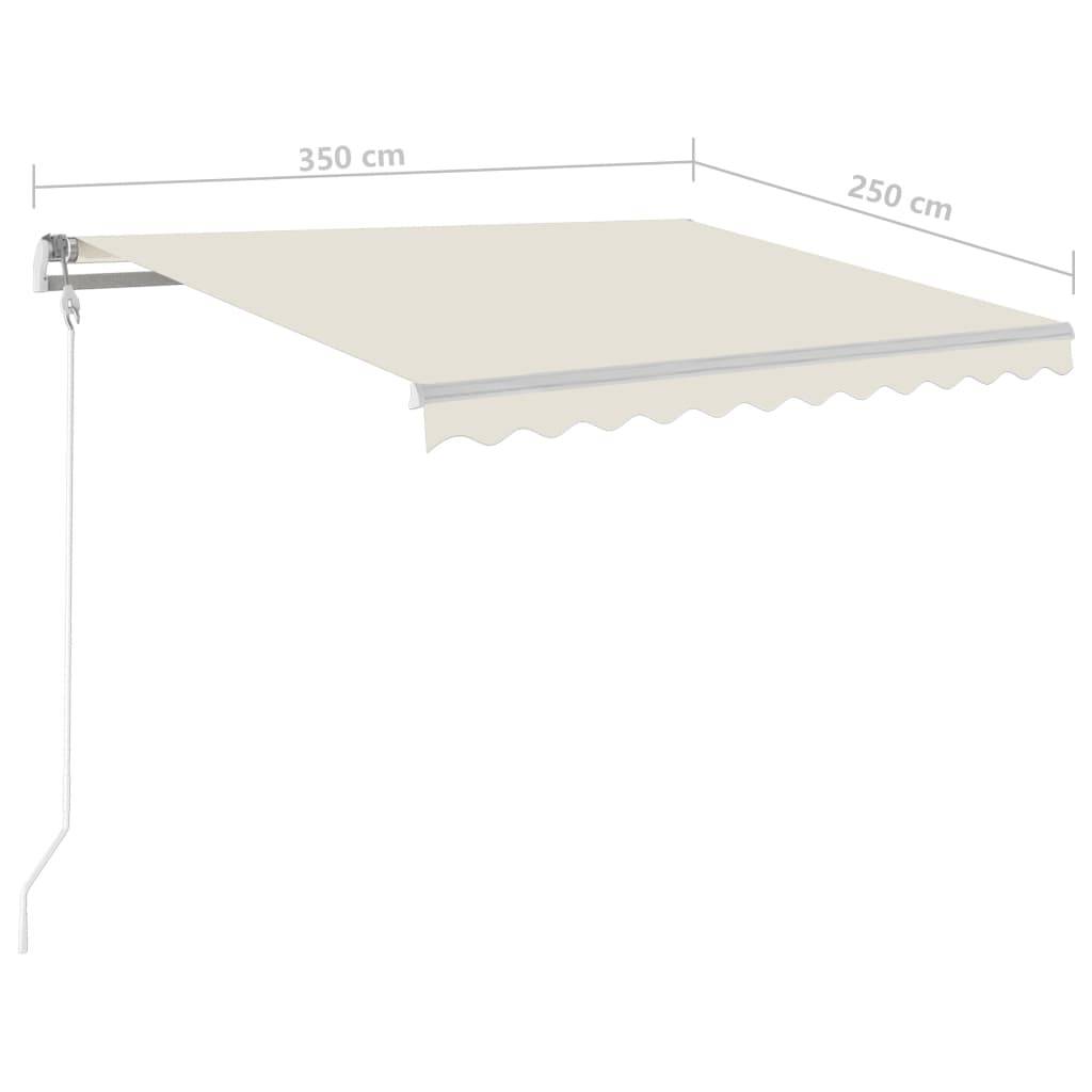 Vidaxl - Auvent automatique avec capteur de vent et LED 350x250 cm Crème vidaXL 3068892 - Image 3