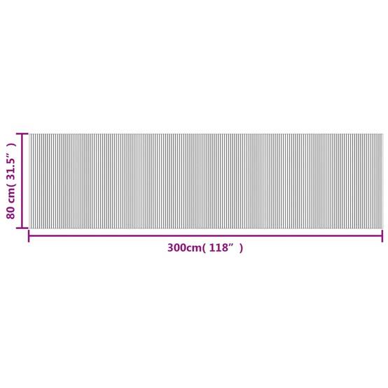 Tapis de Sol Moderne en Bambou Antidérapant pour Salon et Couloir Naturel Clair 80x300 cm – ComfortXL Outdoor Living - Image 8