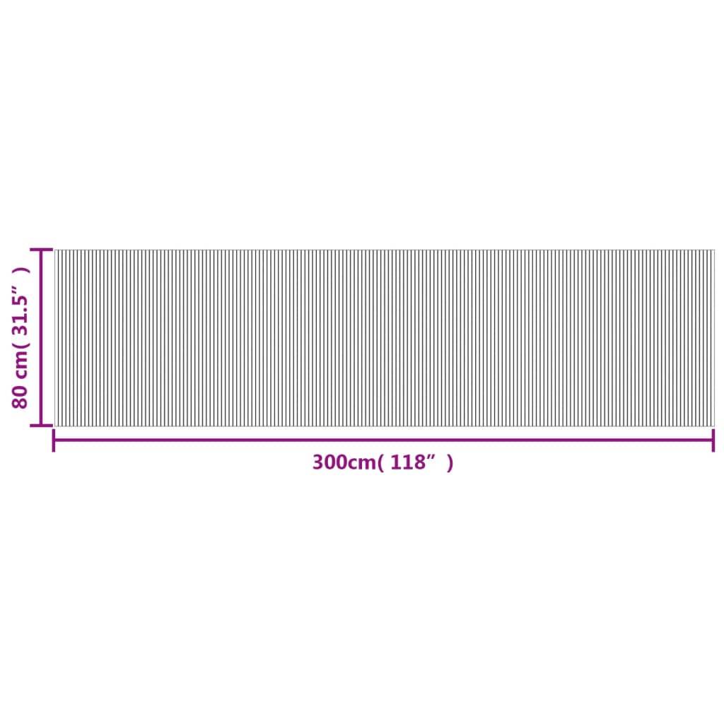 Tapis de Sol Moderne en Bambou Antidérapant pour Salon et Couloir Naturel Clair 80x300 cm – ComfortXL Outdoor Living - Image 8