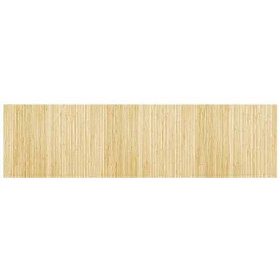 Tapis de Sol Moderne en Bambou Antidérapant pour Salon et Couloir Naturel Clair 80x300 cm – ComfortXL Outdoor Living - Image 2