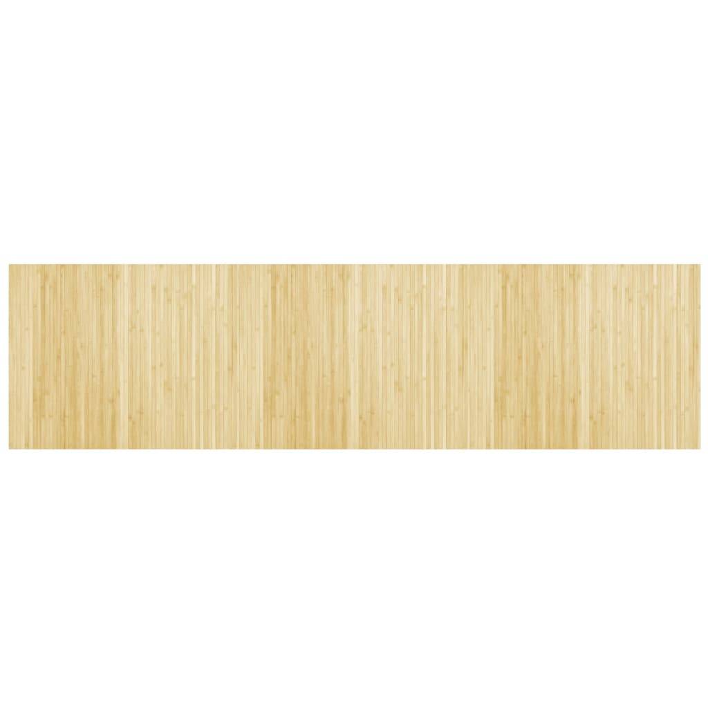 Tapis de Sol Moderne en Bambou Antidérapant pour Salon et Couloir Naturel Clair 80x300 cm – ComfortXL Outdoor Living - Image 2